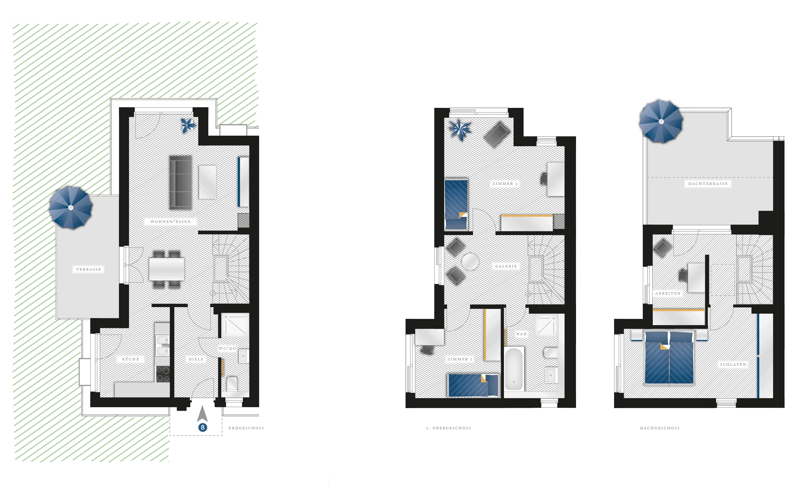 Grundriss Heubnerstr. 18 a, b – Wohnung 08 Doppelhaushälfte Grundriss Eigentumswohnung Heubnerstr. 18 a, b – Wohnung 08 Doppelhaushälfte