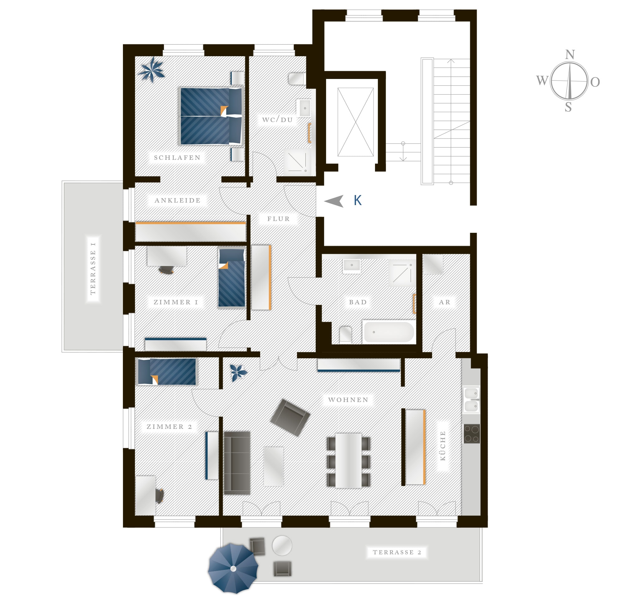 Grundriss Eigentumswohnung Theresienstraße 16 – Nr 11